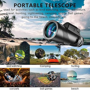 Telescopio Monocular para móvil 80x100 color Negro